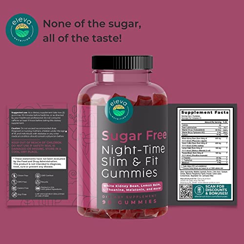 Eleva Nutrition Sugar-Free Night-Time Slimming Gummies - Keto Friendly Hunger Suppressant Eleva NutritionUS supplements