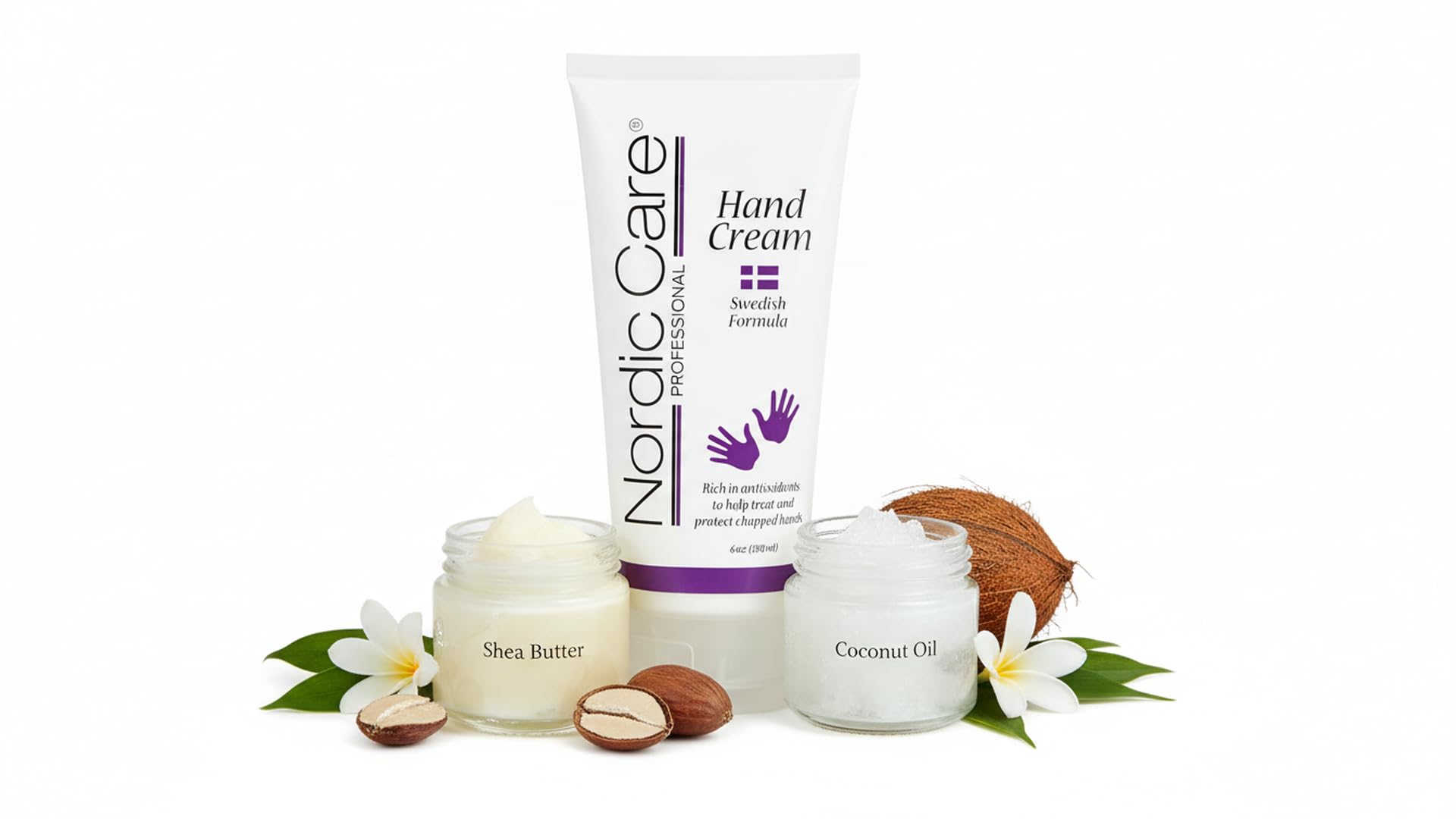 Nordic Care Hand Cream, 6 oz. | Shea Butter Hand Lotion for Dry Hands and Cracked Skin | Paraben & Lanolin-free | Essential Oils, Vitamin A & E, Squalane & Lavender Nordic CareAu supplements