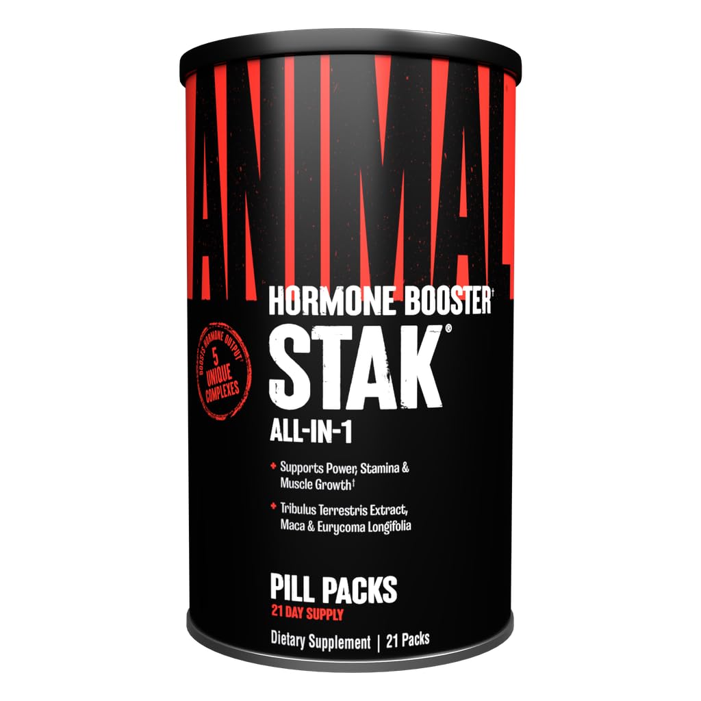 Animal Stak – Complete Natural Hormone Booster Supplement with Tribulus – Natural Testosterone Booster for Athletes – Contains Estrogen Blockers – 1 Month Cycle AnimalAu supplements