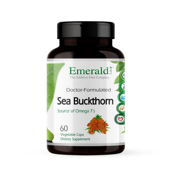 EMERALD LABS Sea Buckthorn - Dietary Supplement with Vitamins C, E & Omega 7 - Supports Adrenal, Energy, Skin & Immune Health - 60 Vegetable Capsules (30-Day Supply) EMERALD LABSAu supplements