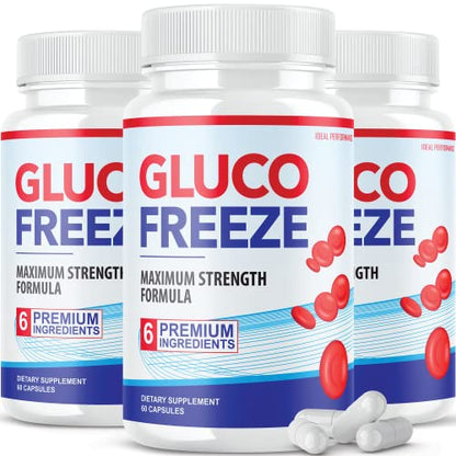 (3 Pack) Glucofreeze Pills - Official Formula Gluco Freeze Pills - Glucofreeze Pills Sugar IDEAL PERFORMANCEUS supplements