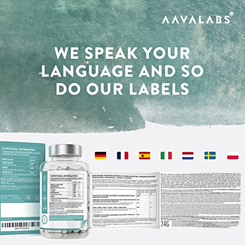 Marine Collagen Tablets for Women and Men with Hyaluronic Acid, Natural Vitamin C & Magnesium - with Pure Collagen peptides AAVALABSAu supplements