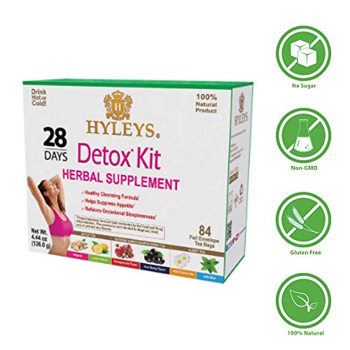 Hyleys Detox Tea for Cleanse and Weight Loss - 28 Day Kit - 84 Tea Bags (9 Pack) HYLEYSUS supplements