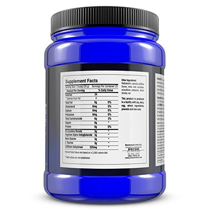 Pride Nutrition Dominate X Pre Workout Supplement - 500g Nitric Oxide & Creatine Pre Pride NutritionUS supplements