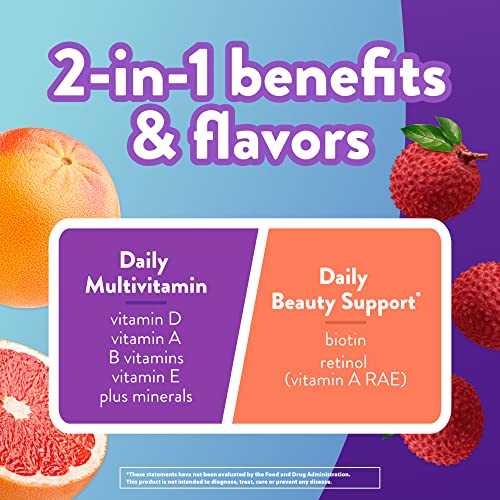 Vitafusion Multivitamin Plus Beauty – 2-in-1 Benefits – Adult Gummy with Hair, Skin & Nails VitafusionAu supplements