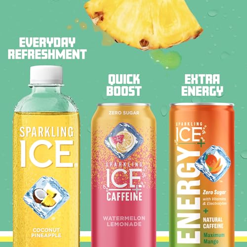 Sparkling Ice, Coconut Pineapple Sparkling Water, Zero Sugar Flavored Water, with Vitamin Sparkling ICEUS supplements