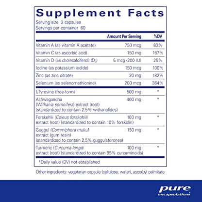 Pure Encapsulations Thyroid Support Complex - Hypoallergenic Supplement with Herbs Pure EncapsulationsUS supplements