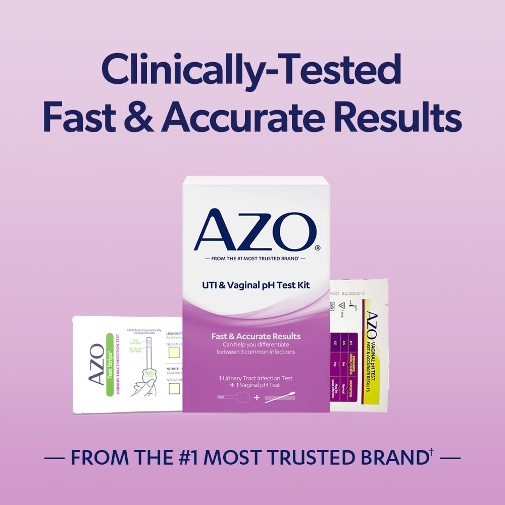 AZO Dual Protection Urinary & Vaginal Probiotic + UTI & Vaginal pH Test Kit (30 Count) AZOAu supplements