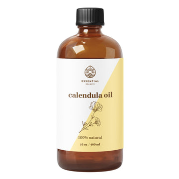 Essential Delights Calendula Oil - Premium Carrier Oil (16 fl oz) | for Skin, Face, Body, Hair Revitalization Essential DelightsAu supplements