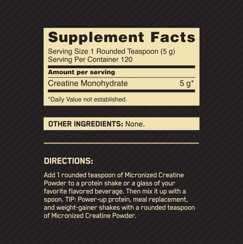 Optimum Nutrition Micronized Creatine Monohydrate Powder, Unflavored, Keto Friendly Optimum NutritionAu supplements