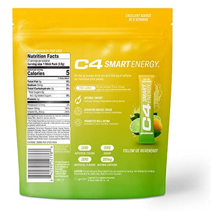 C4 Smart Energy Powder Stick Packs - Sugar Free Performance Fuel & Nootropic Brain CellucorUS supplements