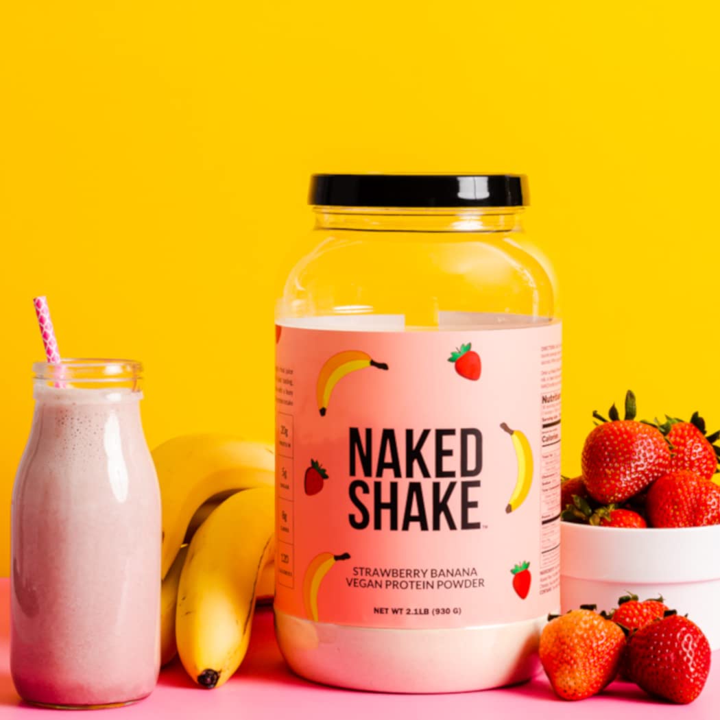 NAKED nutrition Naked Shake - Vegan Protein Powder, Strawberry Banana - Flavored Plant NAKEDUS supplements