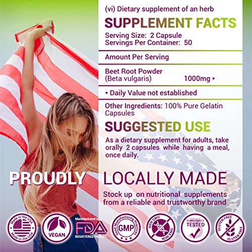 HERBALICIOUS Beet Root Capsules - Herbal Supplement for Athletic Performance HERBALICIOUSUS supplements
