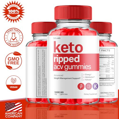 (2 Pack) Keto Ripped ACV Gummies Advanced Weight Loss, Keto Ripped Keto + ACV Gumm S.O LabsUS supplements