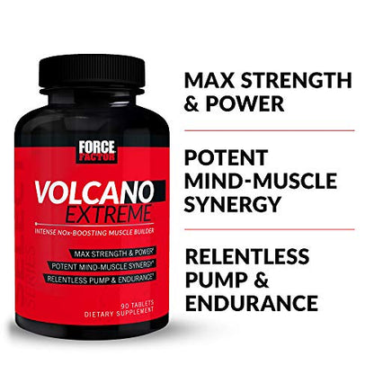 Force Factor Volcano Extreme Pre Workout Nitric Oxide Booster Supplement for Men Force FactorUS supplements