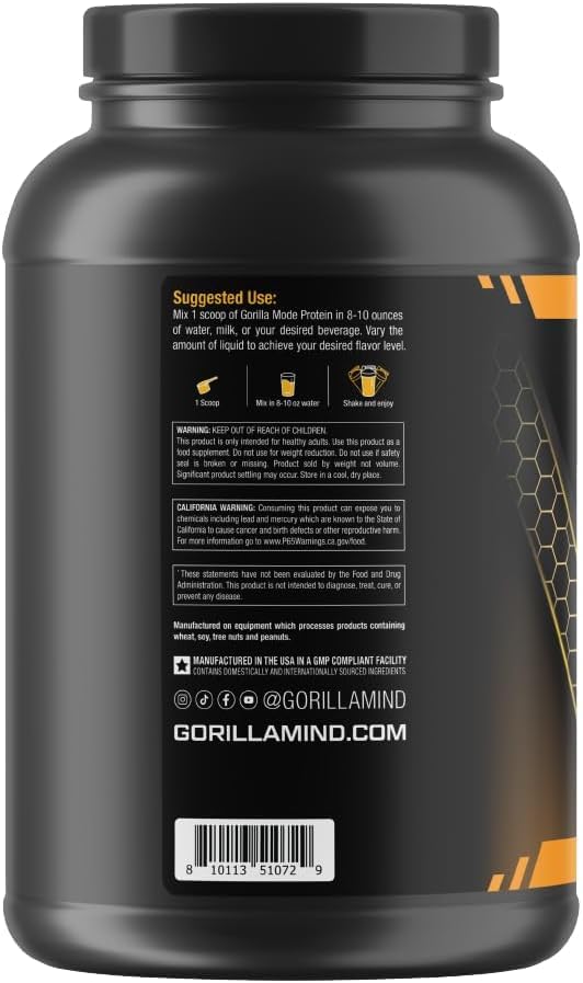 Gorilla Mode Premium Protein - Chocolate Peanut Butter / 24 Grams of Protein/Recover Gorilla MindUS supplements