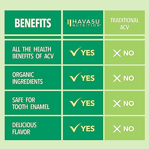 HAVASU NUTRITION Organic Apple Cider Vinegar Gummies with The Mother | Metabolism Stomach Control & Energy Support | Vegan & Non-GMO Natural Apple Flavor | 30 Count HAVASU NUTRITIONUS supplements