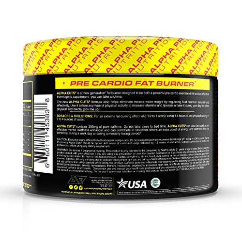Alpha Pro Nutrition Alpha Cuts Fat Burner Thermogenic Men Women Pre Cardio Workout Alpha Pro NutritionUS supplements
