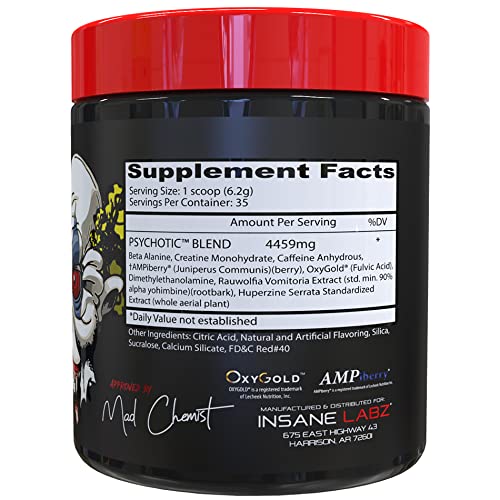 Psychotic, and Insane Veinz, Pre Workout Stack (Fruit Punch) Insane LabzAu supplements