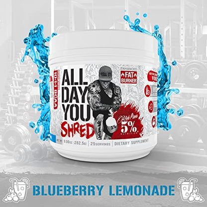 5% Nutrition Rich Piana AllDayYou Shred BCAA Powder | Amino Acid Supplement 5% NutritionUS supplements