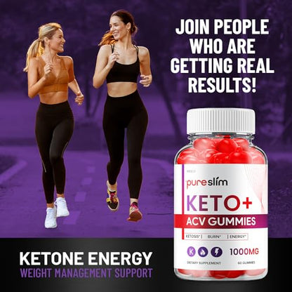 (2 Pack) Pure Slim Keto ACV Gummies - Advanced Formula PureSlim Keto Plus ACV Gummies IndeloUS supplements
