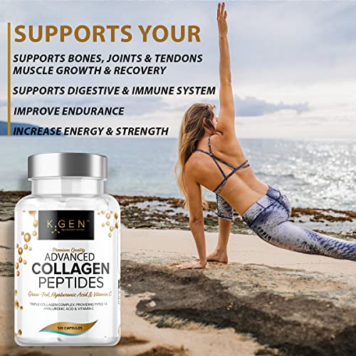 Pure Collagen Supplements Capsules Grass Fed Advanced Multi Collagen Peptides K GEN rejuvenation nutritionAu supplements