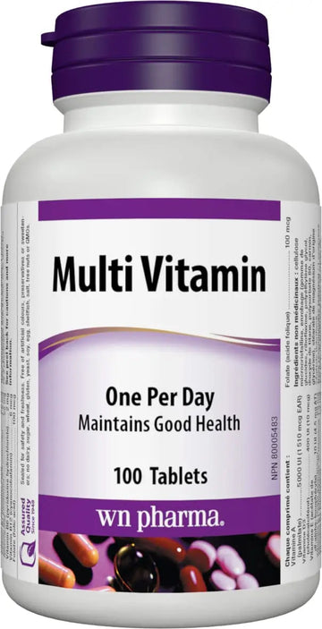 Multi-Vitamin with Vitamin E (dl-Alpha Tocopheryl Acetate) - 100 ta. Webber NaturalsAu supplements