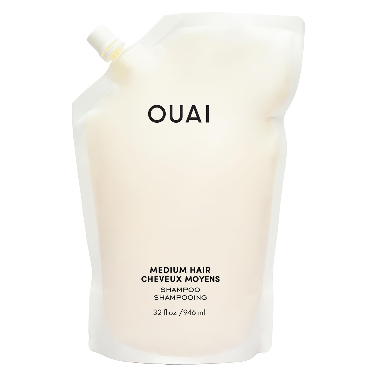 OUAI Medium Shampoo Refill - Hydrating Shampoo with Coconut Oil, Babassu, Kumquat Extract and Keratin - Strengthens, Nourishes and Adds Shine - Paraben, Phthalate and Sulfate Free Hair Care (32 Fl Oz) OUAIAu supplements