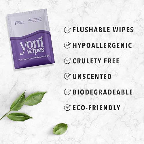 Yoni Wipes - 30 Count Biodegradable & Flushable Feminine Wipes, pH-Balanced, Aloe Vera & Vitamin E Yoni WipesAu supplements