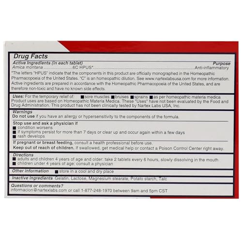 Arnica Recovery TABS NARTEX NARTEX LABSAu supplements