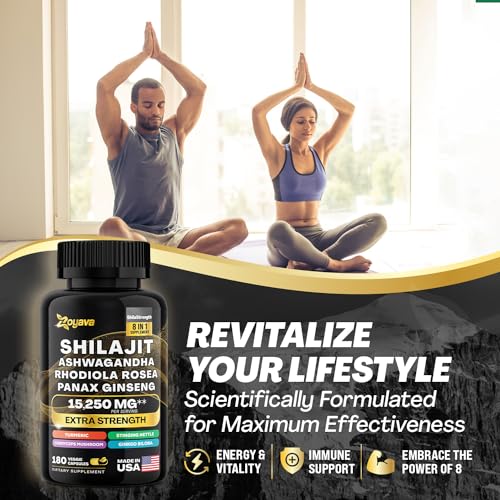 Zoyava Shilajit 9000MG Radiant Health Blend Ashwagandha 2000MG Rhodiola Rosea ZoyavaAu supplements