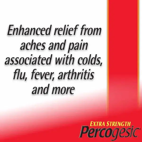 Percogesic Extra Strength Pain Relief | Aspirin Free Dual Action Relief | 40 Coated Caplets (3 Pack) PercogesicAu supplements