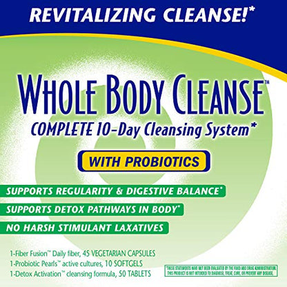 Nature's Way Whole Body Cleanse Complete, 10 Day Detox Cleansing System Kit with Probiotics Enzymatic TherapyUS supplements