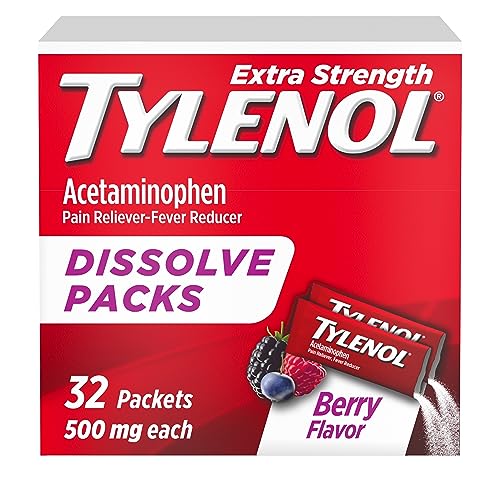 Tylenol Extra Strength Dissolve Packs, 500 mg Acetaminophen Pain Reliever & Fever Reducer TylenolAu supplements