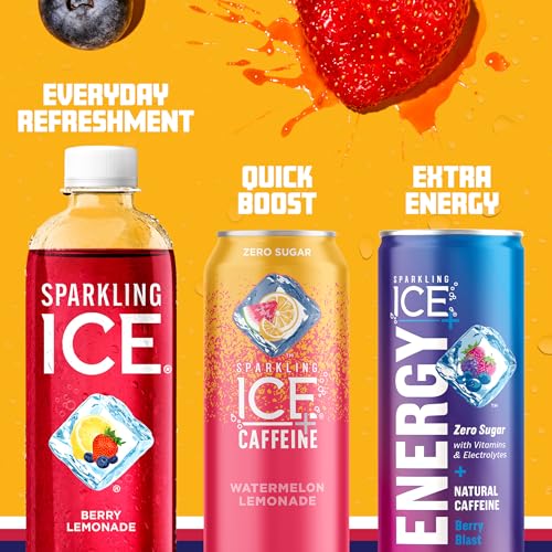 Sparkling Ice, Berry Lemonade Sparkling Water, Zero Sugar Flavored Water, with Vitamins Sparkling ICEUS supplements