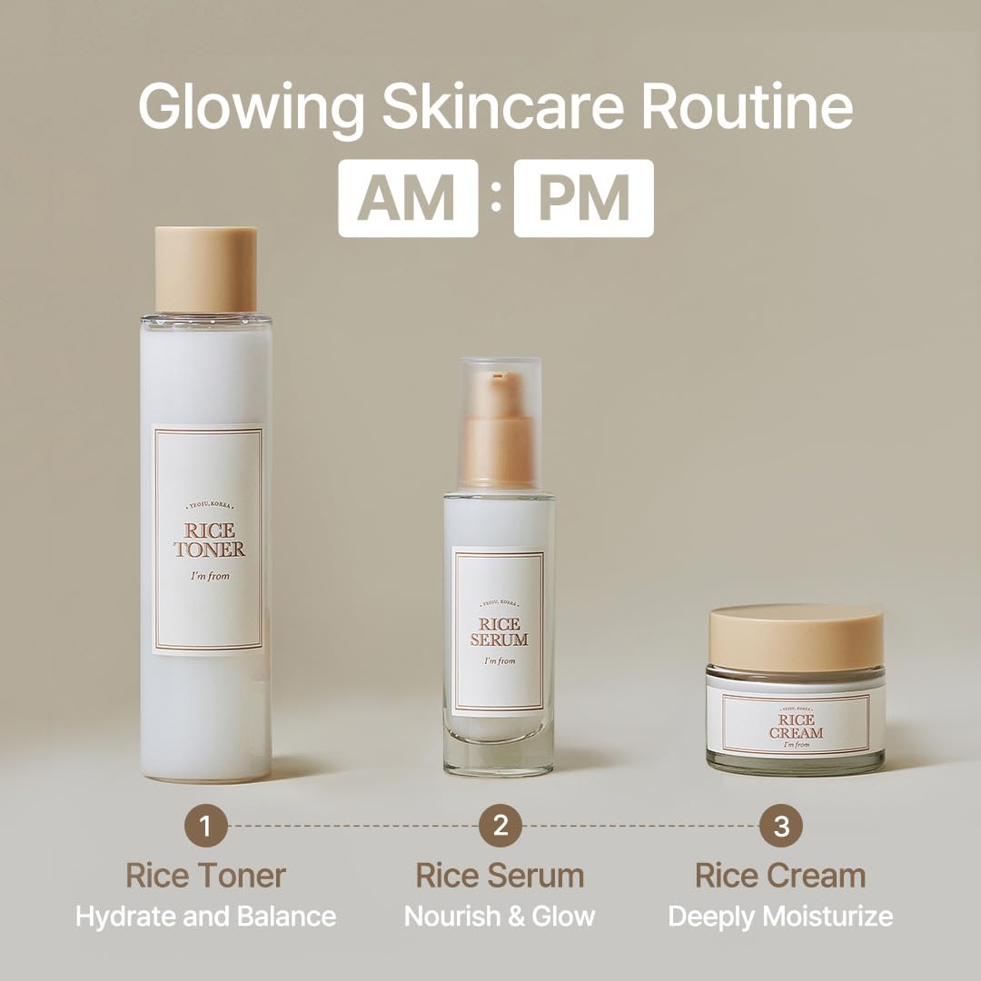 I'm From Rice Toner, 77.78% Rice Extract from Korea, Glow Essence with Niacinamide I'm fromUS supplements