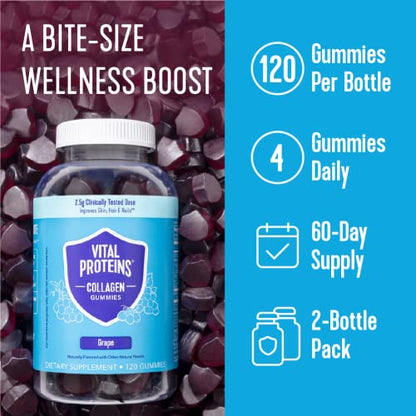 Vital Proteins Collagen Gummies, 2.5g of Clinically-Tested Collagen for Hair, Skin Vital ProteinsUS supplements