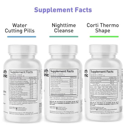 Sculpt Shred Cleanse Detox as 3x Action Diet Pills for Puffiness Belly Bloating & Loss of Waste Youth & TonicUS supplements