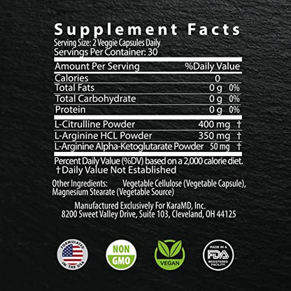 KaraMD Boost NXT | Nitric Oxide Booster Supplement | Natural L-Citrulline & L-Arginine KaraMDUS supplements