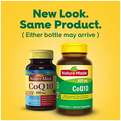 Nature Made CoQ10 400mg, Dietary Supplement for Heart Health Support, 40 Softgels Nature MadeUS supplements