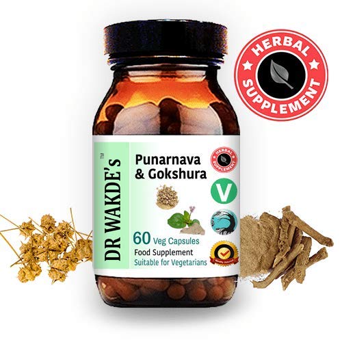 DR WAKDE's Punarnava & Gokshura Capsules (60 Veg Caps, Promotes Healthy Urinary Flush, Ayurvedic Supplement, Vegan, Herbal, All Natural, Made in UK) DR WAKDE'sAu supplements