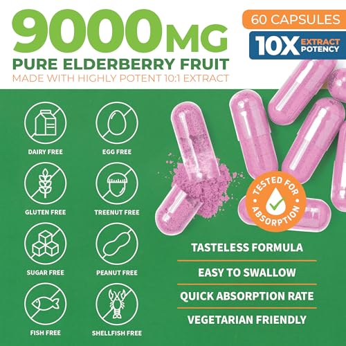 ForestLeaf Sambucus Elderberry with Vitamin C and Zinc - 9000mg Ult ForestLeafUS supplements
