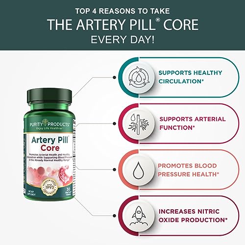 Purity Products Artery Pill Core from MK-7 Vitamin K2, Plant-Based S7 Nitric Oxide Booster Purity ProductsAu supplements