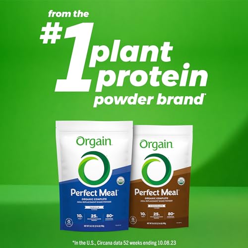 Orgain Organic Perfect Meal Replacement Protein Powder, Chocolate - 25g Plant Based OrgainUS supplements