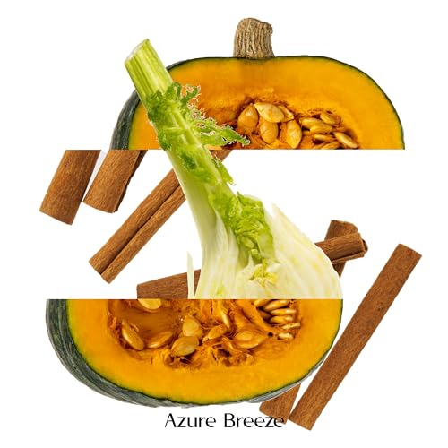 Pumpkin Scented Candles for Home - 12 oz, 70 Hours Burning - Natural Essential Oils & Soy Wax Azure BreezeAu supplements