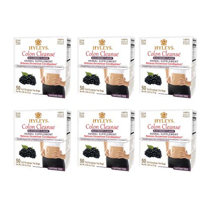 Hyleys Colon Cleanse Tea Blackberry Flavor - 50 Tea Bags (6 Pack - 300 Tea Bags Total) HYLEYSUS supplements