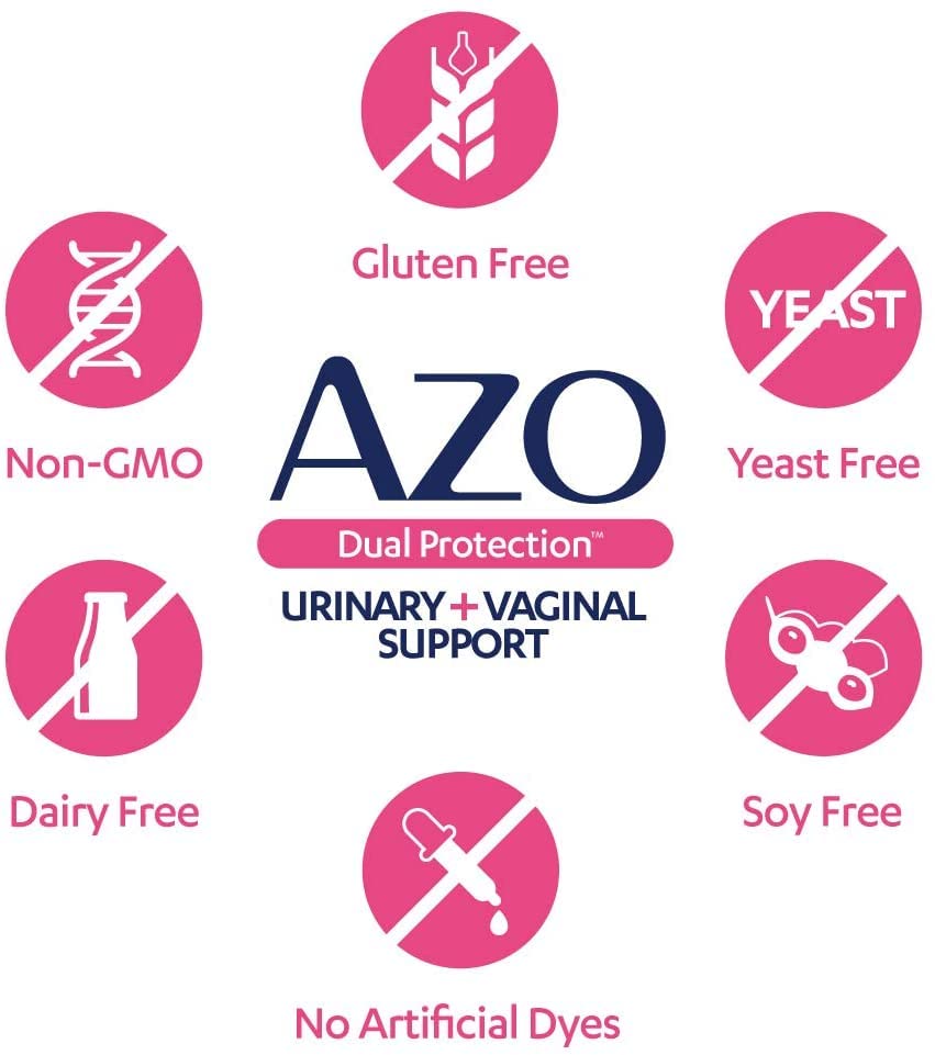 AZO Boric Acid Vaginal Suppositories, 30 Count + AZO Dual Protection, 30 Count, Urinary + Vaginal Support* AZOAu supplements