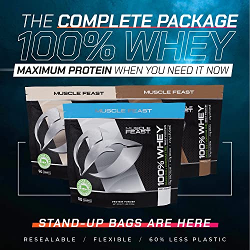 Muscle Feast 100% Grass-Fed Whey Protein, Pastured Raised Hormone Free All Natural Muscle FeastUS supplements