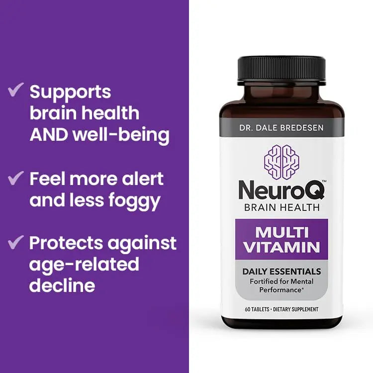 NeuroQ Daily Essentials Multivitamin – High‑Potency Brain & Body Support with Choline 550 mg, PQQ, CoQ10, Alpha Lipoic Acid LifeSeasonsAu supplements