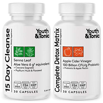 Youth & Tonic Colon Cleanser & Detox for Loss of Waste, Breaking The Plate Youth & TonicUS supplements